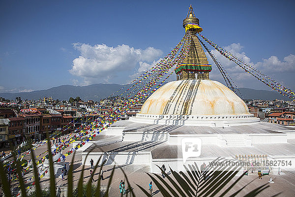 Boudhanath Stupa  eine ikonische religiöse Stätte in Kathmandu  Nepal