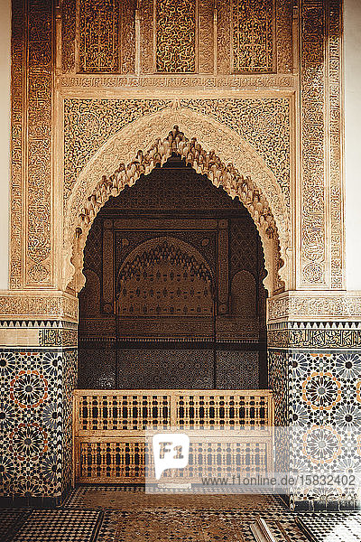 Einzelheiten zu den Saadiergräbern in Marrakesch