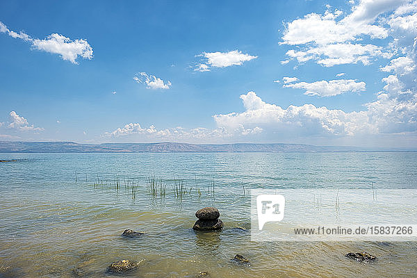 Der See Genezareth (Kinneret) in Tabgha  Israel