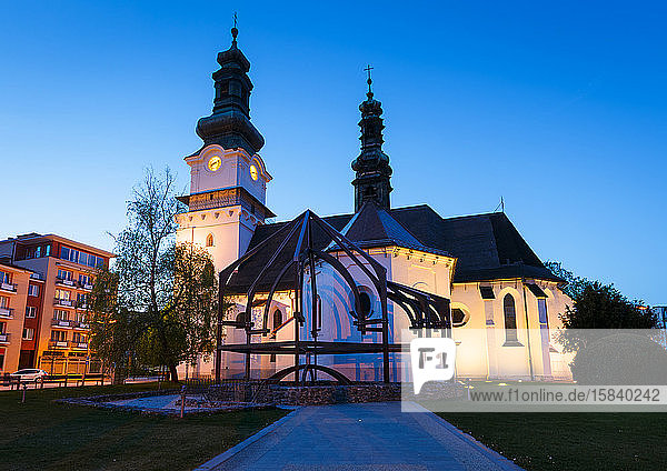 Kirche der Heiligen Elisabeth auf dem Hauptplatz von Zvolen  Slowakei.