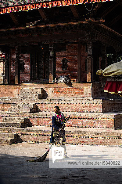 Ausfall eines Tempels in Kathmandu Nepal