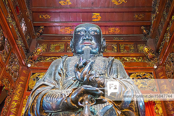 Xuan Wu bronze statue in Quan Thanh Temple  Hanoi  Vietnam