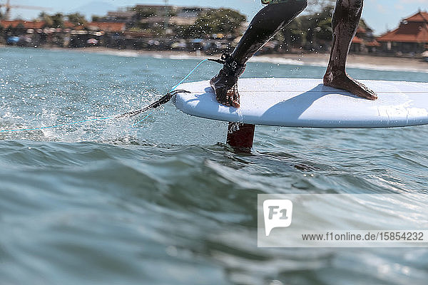 Foil surfing