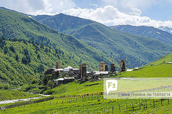 Dorf Murkmeli  Ushguli  Region Samegrelo-Zemo Svaneti  Georgien