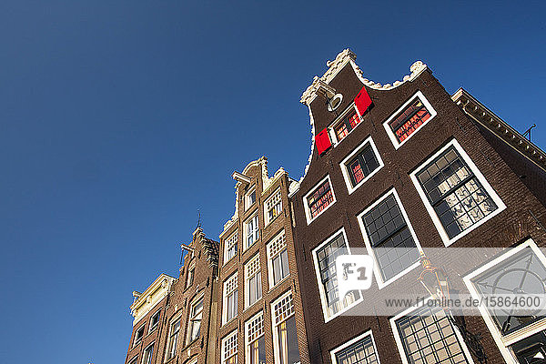 Traditionelle Gebäude  Amsterdam  Die Niederlande  Europa