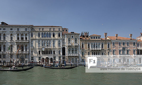 Häuser am Canale Grande  Venedig  UNESCO-Weltkulturerbe  Venetien  Italien  Europa