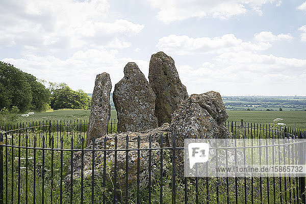 Whispering Knights  The Rollright Stones  an der Grenze zwischen Oxfordshire und Warwickshire  England  Vereinigtes Königreich  Europa