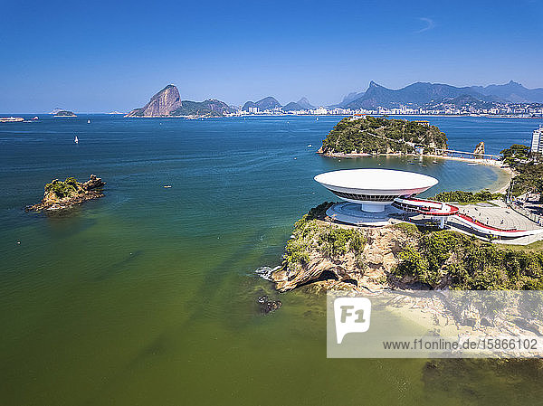 Niteroi Contemporary Art Museum by Oscar Neimeyer; Niteroi Rio de Janeiro Brazil
