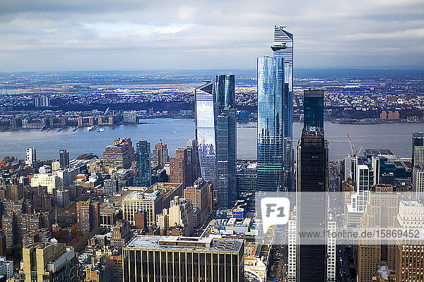Skyscrapers in Manhattan; New York City  New York  United States of America