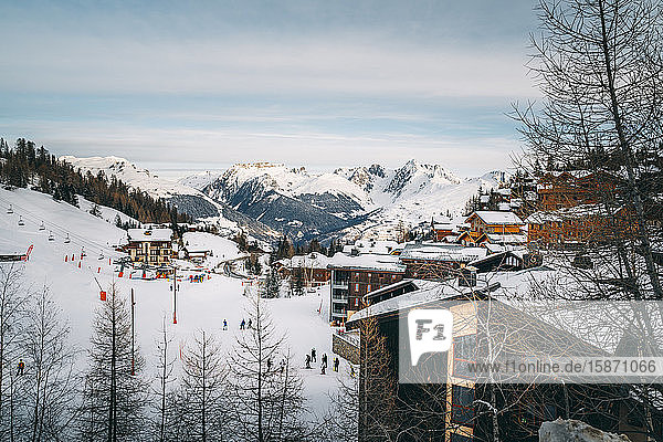 Skigebiet La Plagne  Tarentaise  Savoyen  Französische Alpen  Frankreich  Europa