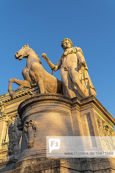 One of the Dioscuri Statue at Campidoglio (Capitoline Hill) Rome Lazio Italy Europe