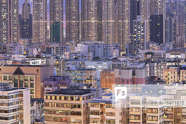 Apartment blocks, Kowloon, Hong Kong, China, Asia