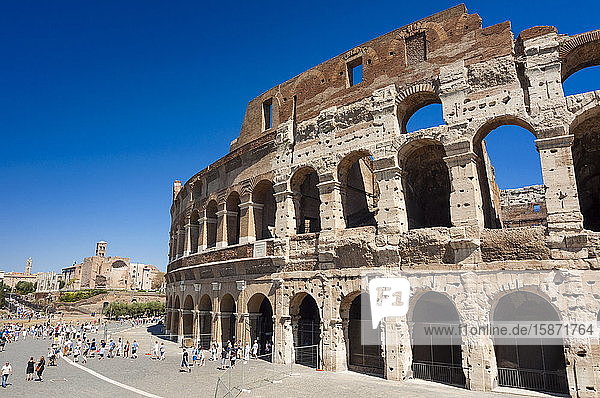 Kolosseum (Flavisches Amphitheater)  UNESCO-Weltkulturerbe  Rom  Latium  Italien  Europa