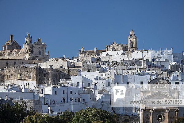 The medieval white city of Ostuni Puglia Italy Europe