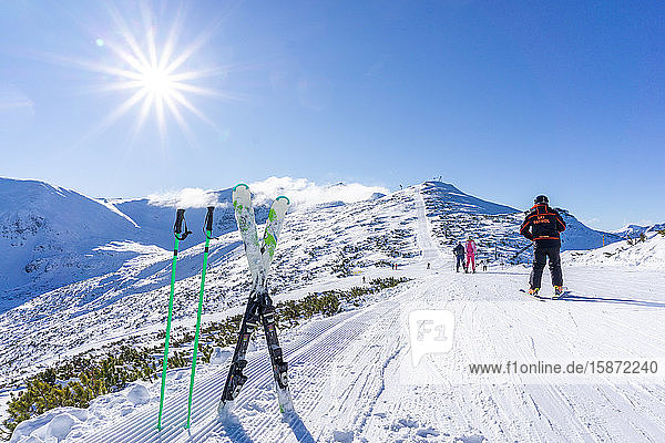 Skigebiet Borovets  Bergblick von der Yastrebets-Gondel  Bulgarien  Europa