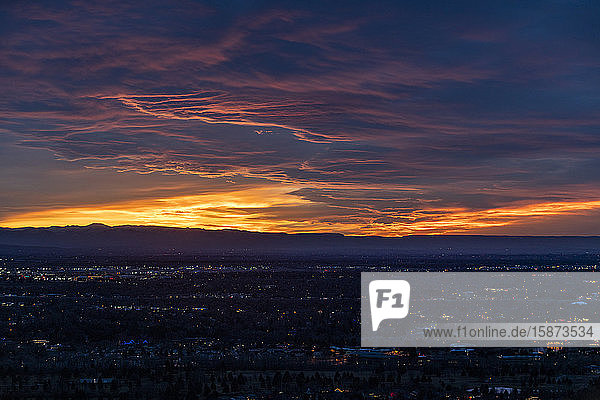 Clouds in sky at sunset