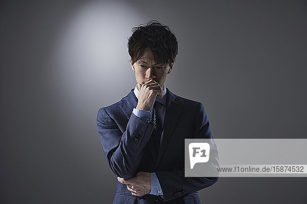 Japanese businessman studio portrait
