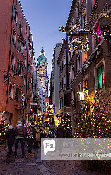 Österreich  Tirol  Innsbruck  Weihnachtsbeleuchtung