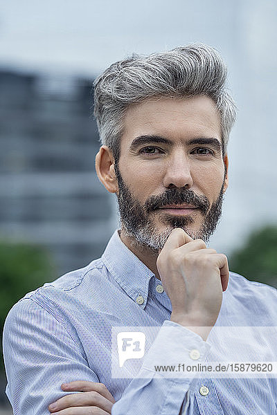 Close-up of businessman