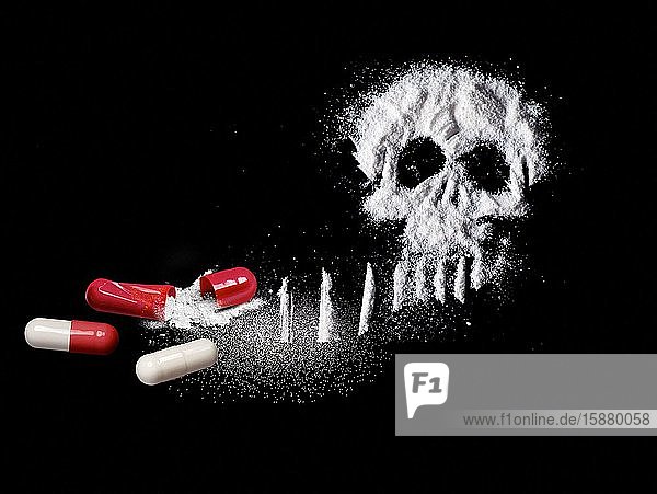 Illustration depicting the danger of drugs