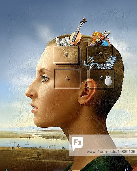 Illustration discivering talents in yourself