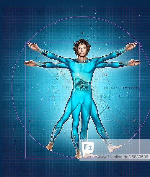 Illustration model of a modern man