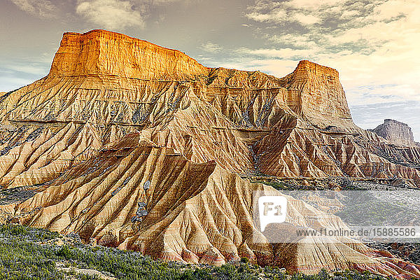Spain  Navarre  Rock formations of Bardenas Reales badland