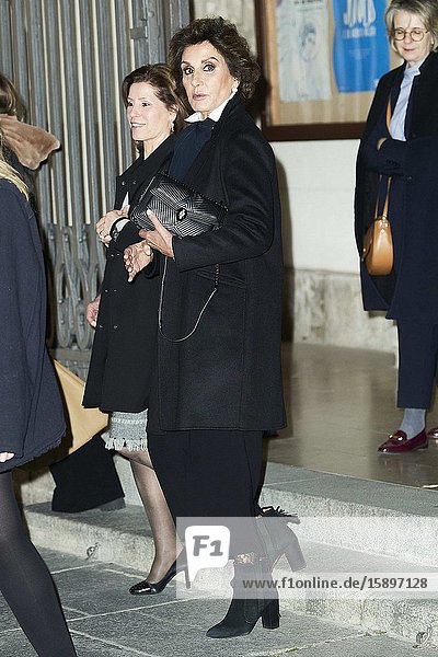 Nati Abascal attends Placido Arango’s Mass Funeral at Los Jeronimos church on March 4 2020 in Madrid Spain