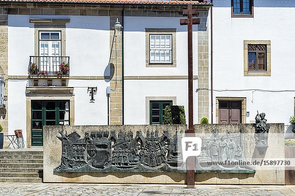 Rossio da Sé Square near the Cathedral, Braga, Minho, Portugal.