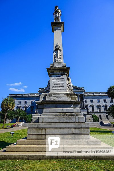 Confederate Soldier Monument Columbia South Carolina home of the Statehouse Capital building with a rich history.