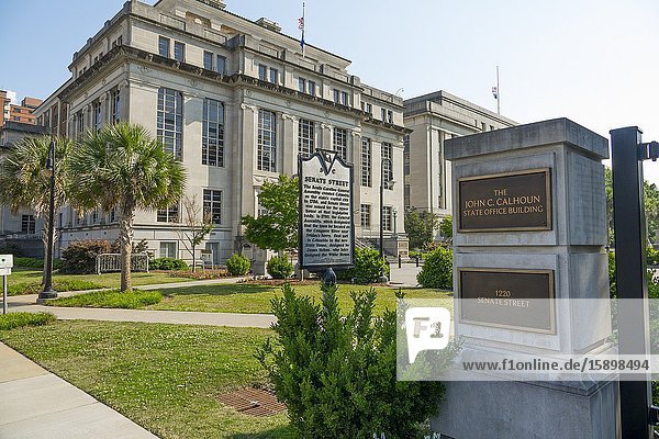 John C. Calhoon amd state court of appeals Columbia South Carolina home of the Statehouse Capital building with a rich history.