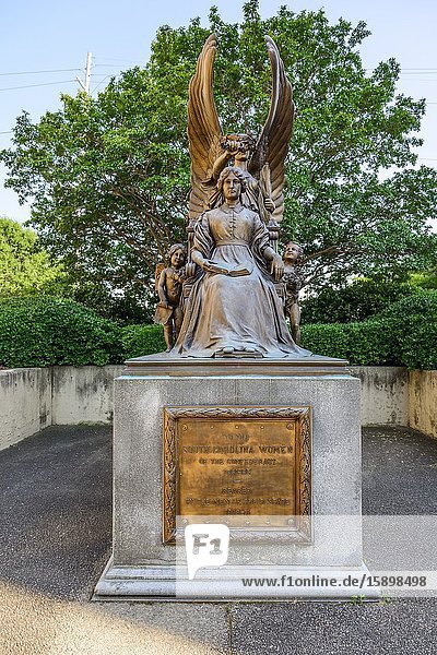 Women of the Confederacy memorial statue Columbia South Carolina home of the Statehouse Capital building with a rich history.