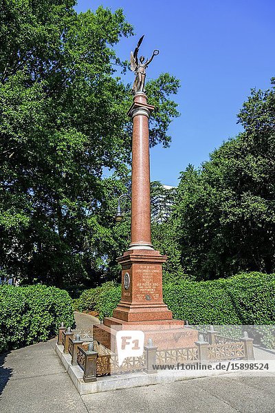 Revolutionary war statue memorial Columbia South Carolina home of the Statehouse Capital building with a rich history.