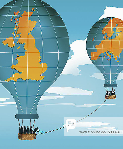 Britischer Heißluftballon kappt Verbindungen zu Europa