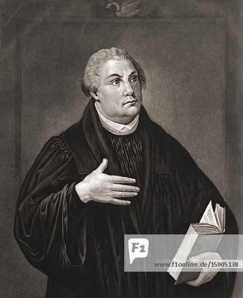 Martin Luther 1483 - 1546. German professor of theology composer priest monk. Instrumental in the Protestant Reformation.