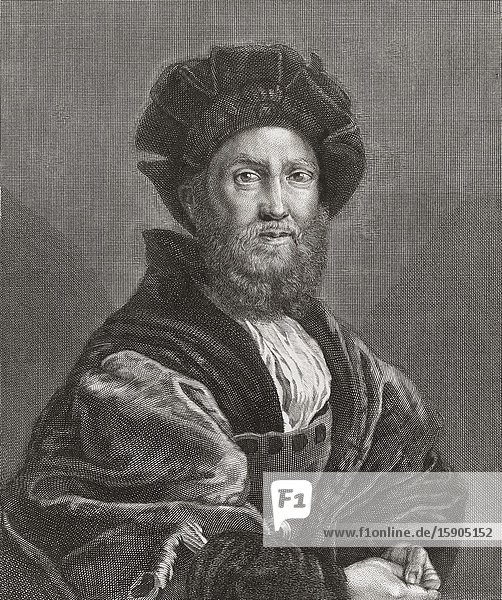 Baldassare Castiglione 1478-1529. Count of Casatico. Italian courtier diplomat soldier and a prominent Renaissance author.