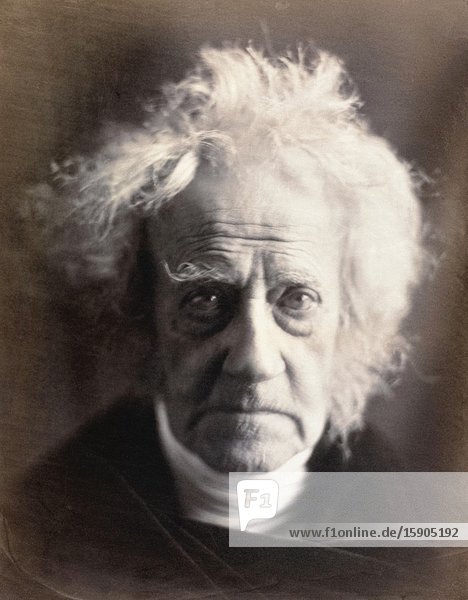 Sir John Frederick William Herschel 1st Baronet 1792-1871. English polymath mathematician astronomer chemist inventor and experimental photographer. After a portrait taken by English photographer Julia Margaret Cameron 1815 - 1879.