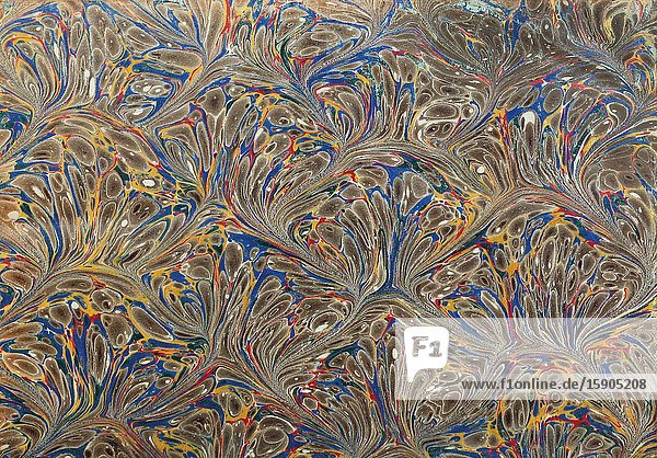 Decorative end paper from nineteenth century book.