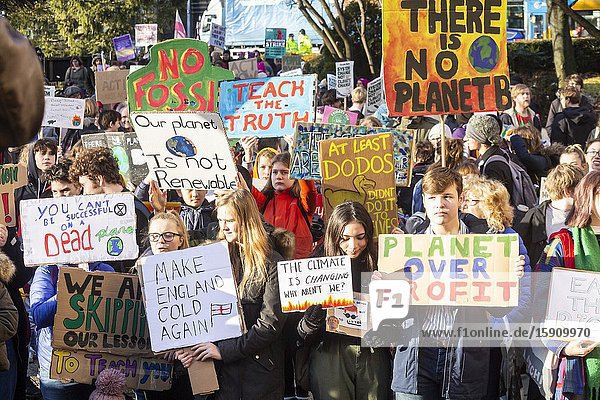 Newcastle upon Tyne England. UK. 29th November 2019. Climate change protest in Newcastle upon Tyne.