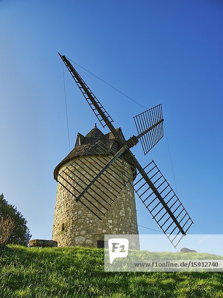 Historic windmill built in 1620 Tourtres Lot-et-Garonne Department Nouvelle Aquitaine France.