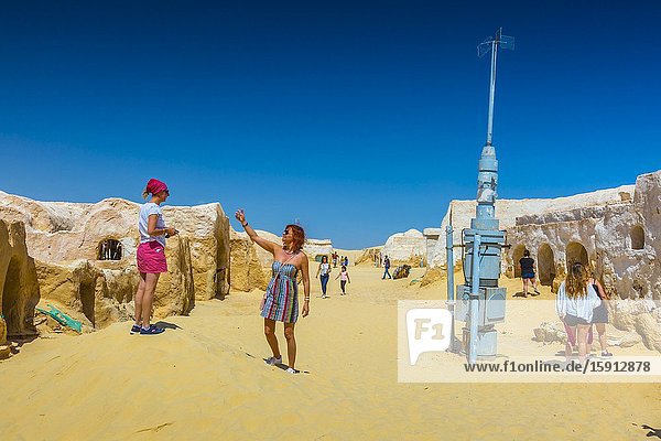 Star Wars filming location. Sahara desert close to Tozeur city. Tunisia Africa.