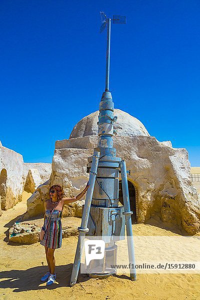 Star Wars filming location. Sahara desert close to Tozeur city. Tunisia Africa.