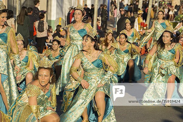 MOTA DEL CUERVO CUENCA SPAIN: Great parade of Carnival.
