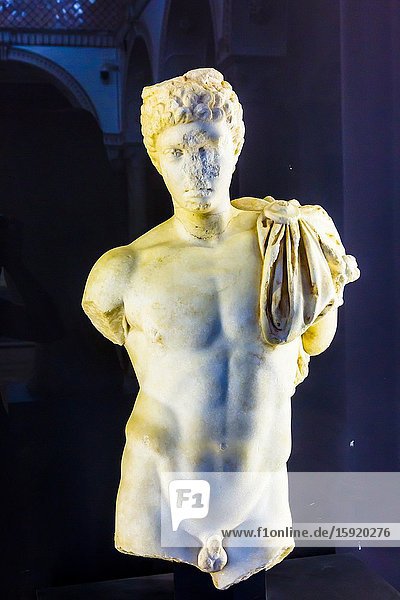 Mercury God in Carthage Room. Bardo National Museum. Tunis city. Tunisia Africa.