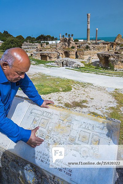 Roman ruins. Baths of Antoninus. Carthage. Tunisia Africa.
