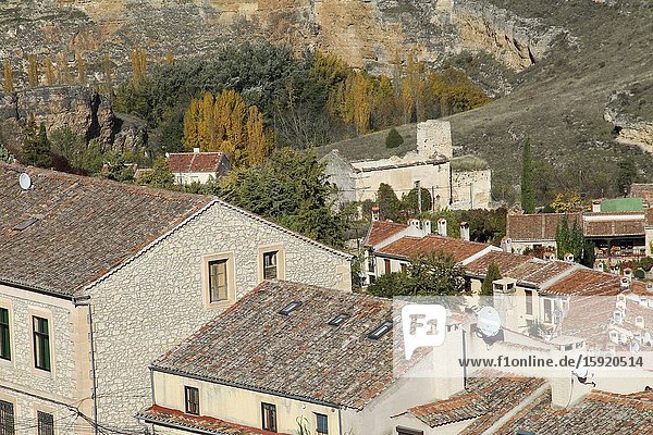 Sepulveda aerial view in Segovia Spain.