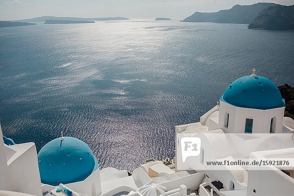 Views from Oia Santorini Greece.