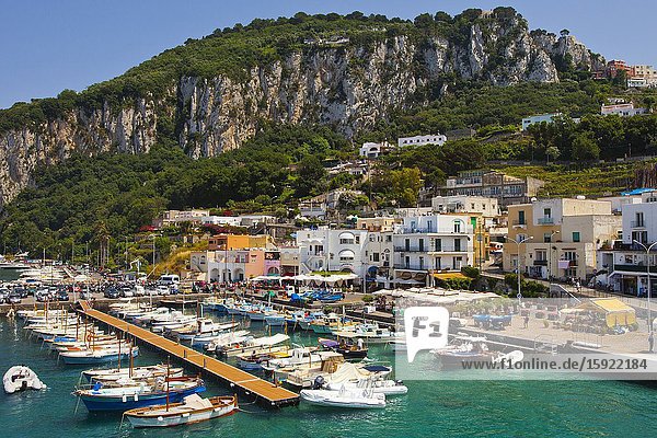 Marina Grande Capri Island Campania region Tyrrhenian Sea Italy Europe.