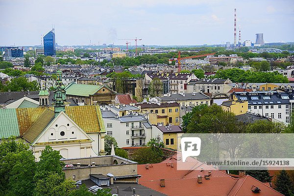 View of Krakow from Royal Cathedral St. Stanislaus Wawel Castle Krakow Poland King Casimir EU Europe UNESCO.