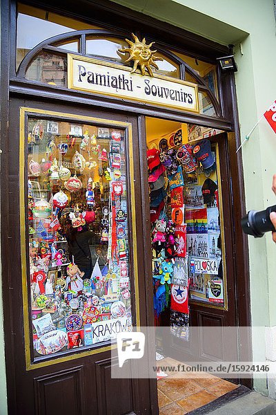 Souvenir shop Old Town Krakow Poland Europe EU.